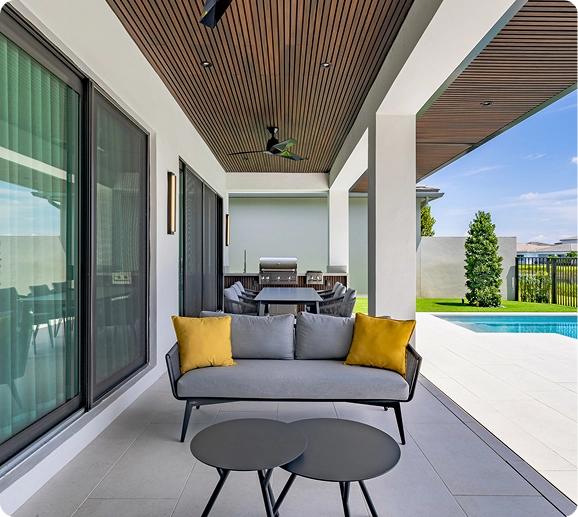 Terra Collection natural teak composite decking surface
